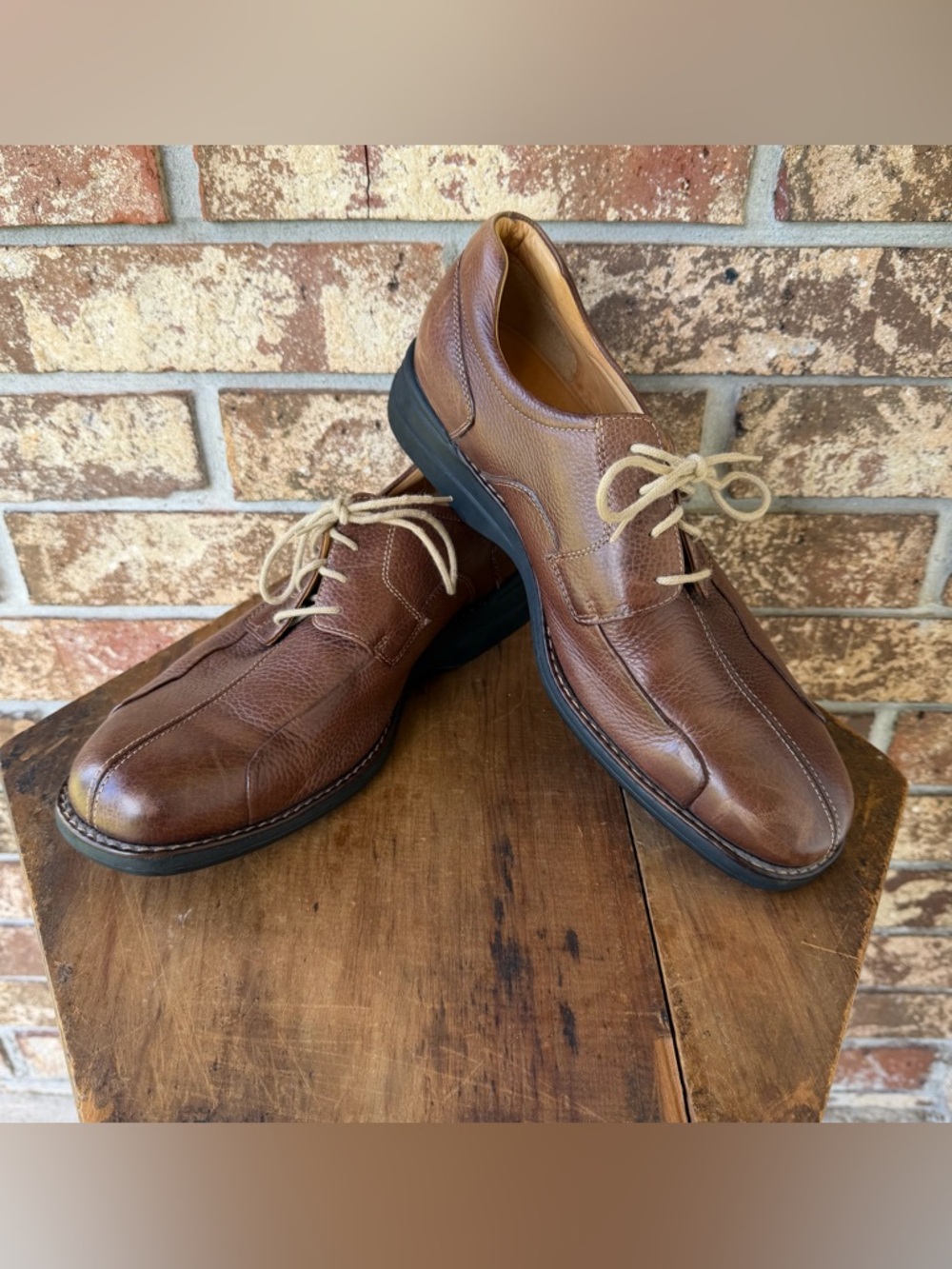 Men’s Johnston & Murphy Men's Shuler Bicycle Toe Oxfords Size 12M Look New!